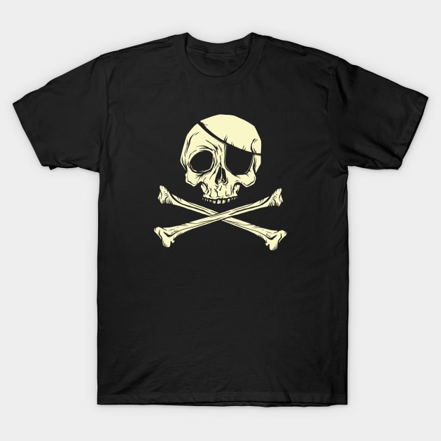 Skull Crossbones T-Shirt by Lees Tees